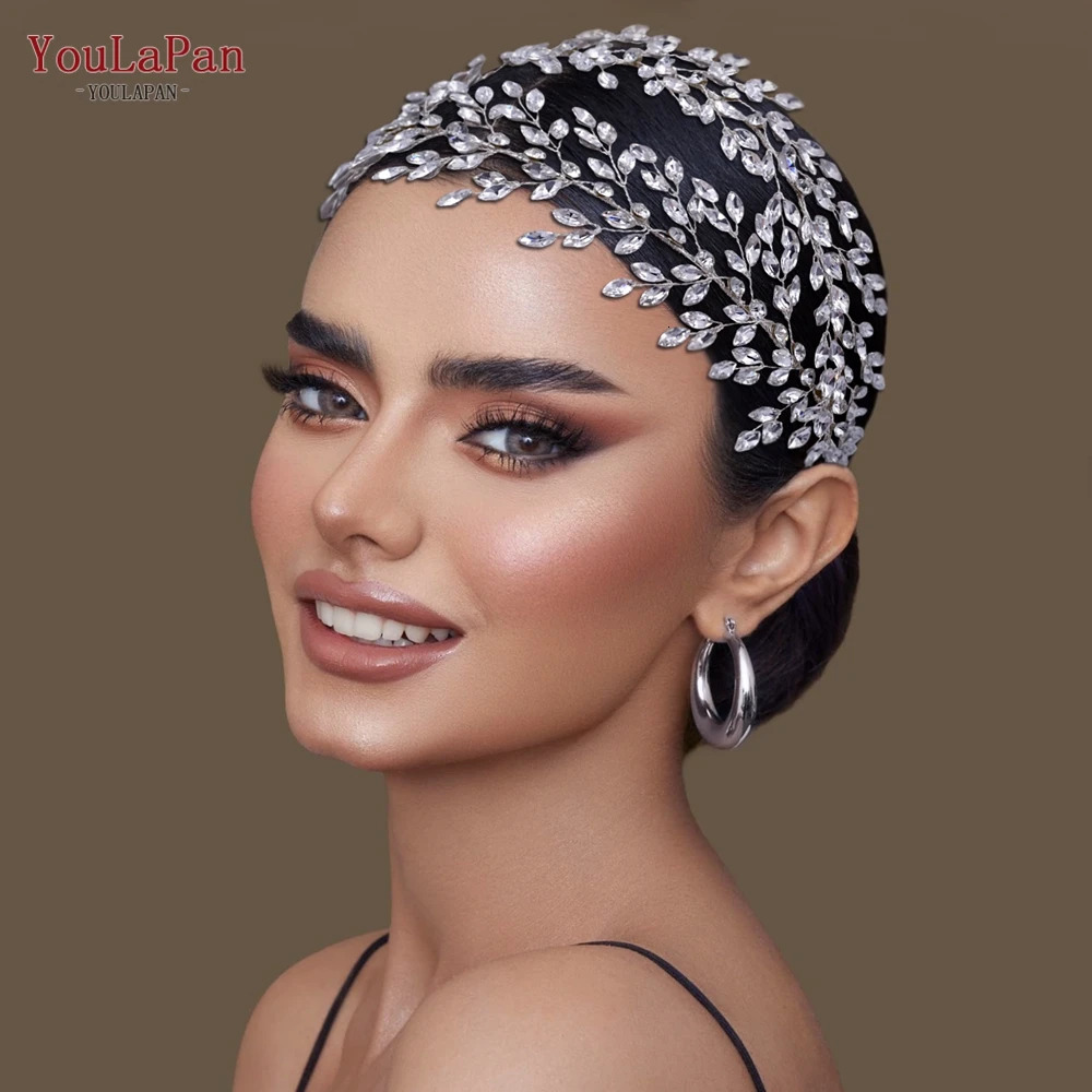 YouLaPan HP308 Rhinestones Headbands for Bride Handmade Bridal Tiara and Crown Wedding Hair Jewelry Accessories Headdress 250208