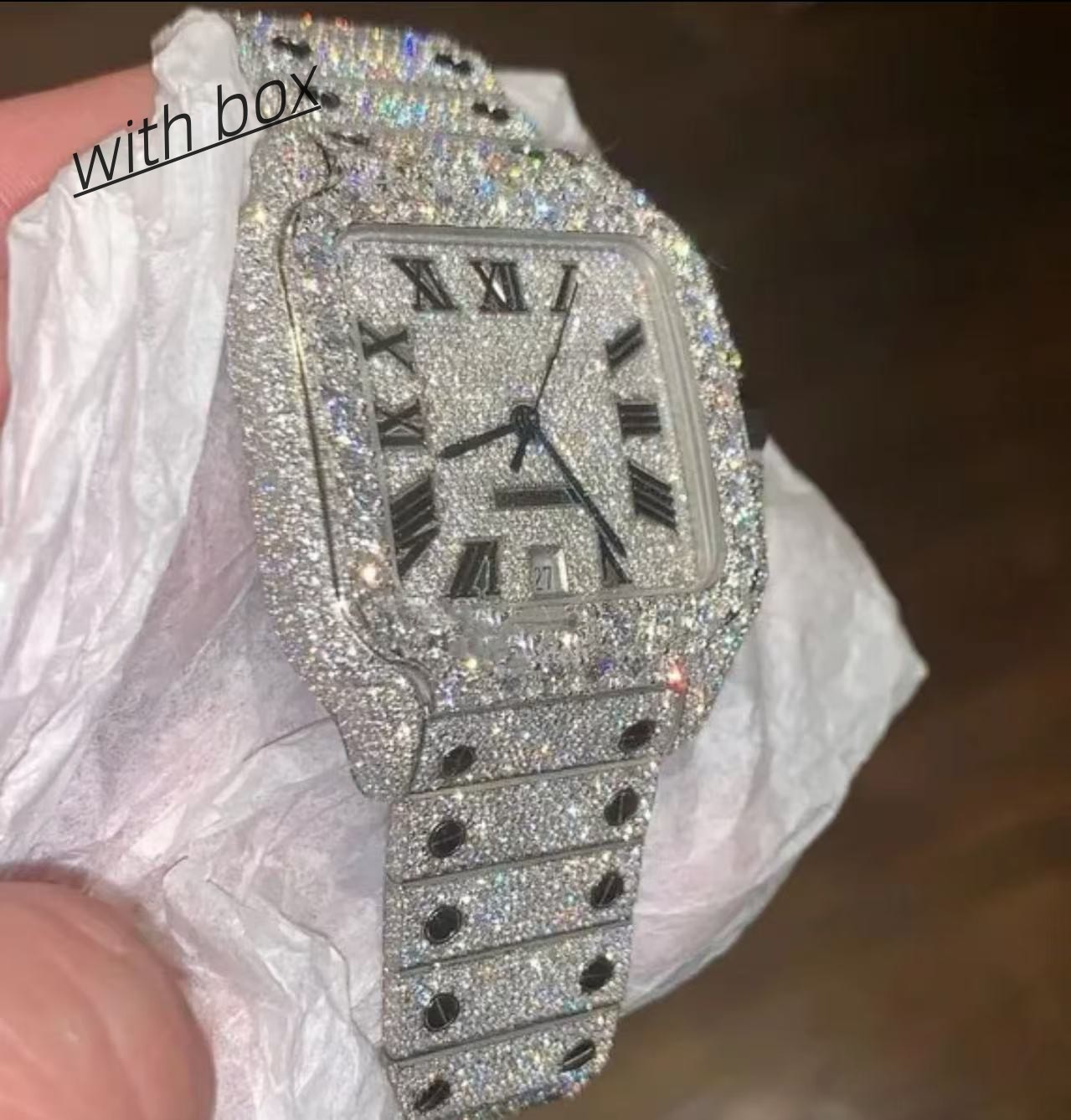 Moissanite Iced Out Designer Mens Watch For Men and Womean High Quality Montre Automatic Movement Noctilucent Watches Orologio. Montre De Luxe I123888