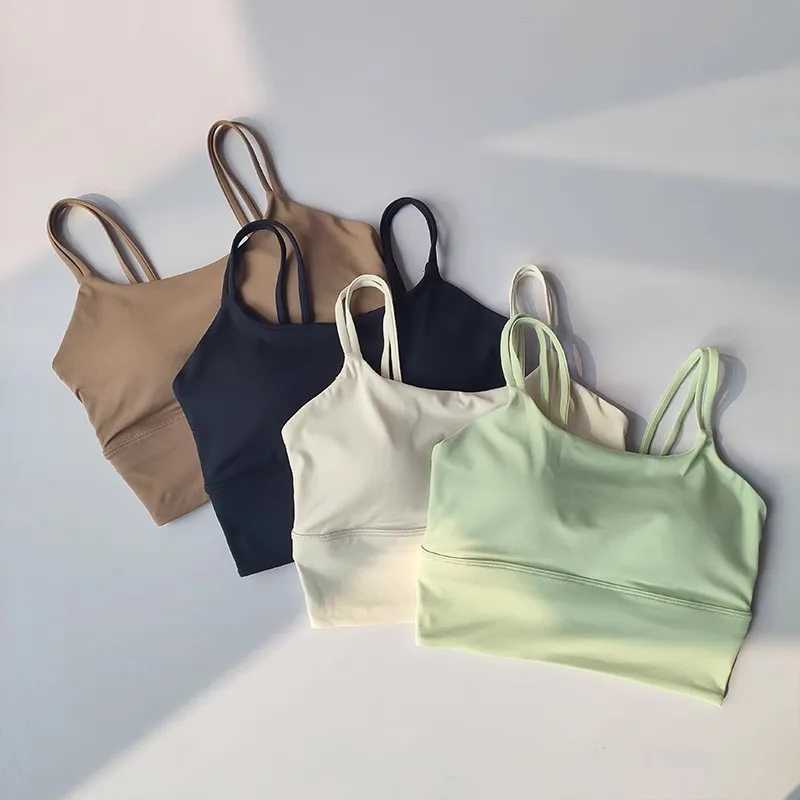 Professional Yoga Camisole Fixed Chest Mat Sports Underwear Womens Shockproof Breathable Beauty Vest Bra Running Top Gym BraXJ250212