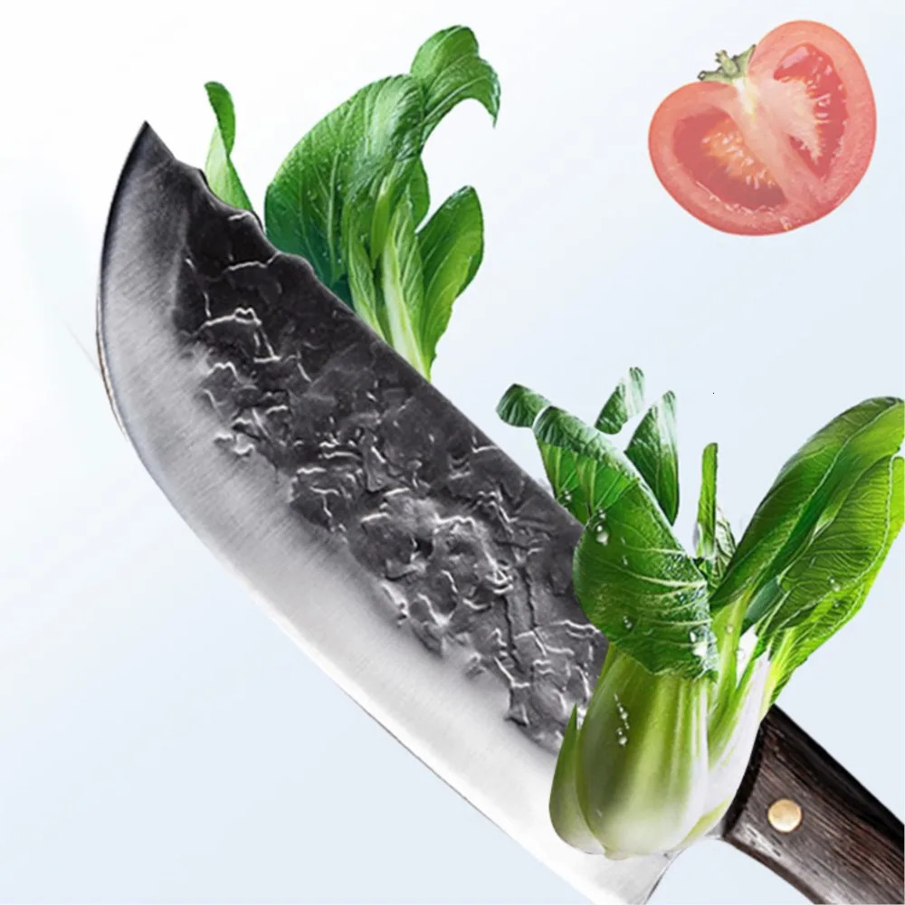 8 inch Handmade Forged Kitchen Knife Butcher Meat Chopping Cleaver Chinese Chef Knife 5CR15 Stainless Steel Machete 250211