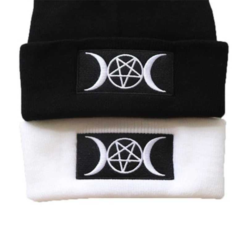 Newest Gothic Beanies 100% Cotton Cartoons Warm Winter ski Warm Knitted Hat Sklies Beanie Unisex fashion outdoor Casual hats X250212