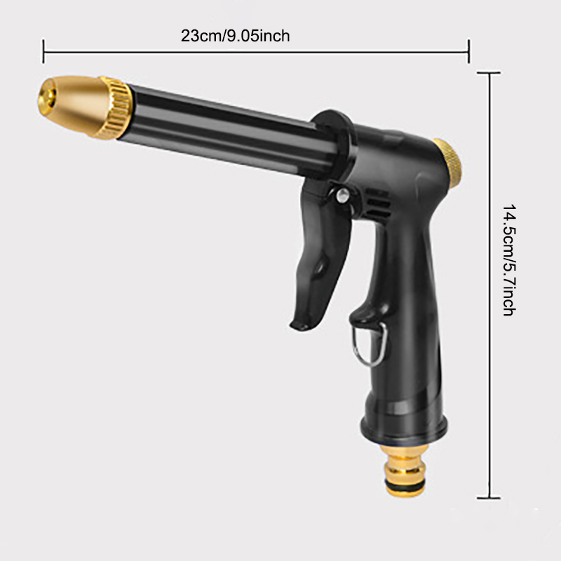 Adjustable Nozzle Metal Hose Attachment for Superior Cleaning Performance in Gardens and Driveways