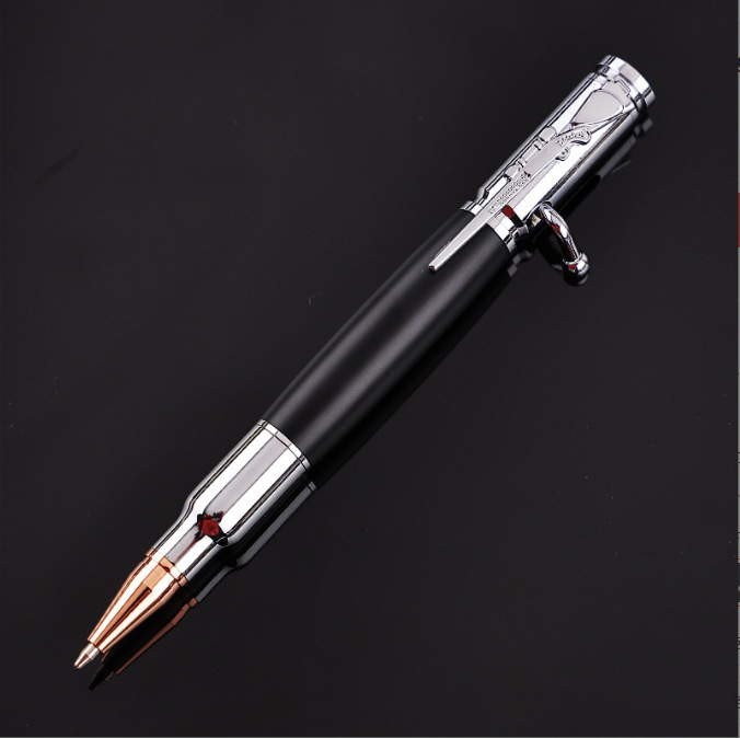 Ballpoint Pens Luxury Bolt Action Metal Wood Ballpoint Pen Black Ink Writing Journaling Notetaking Student Stationery Party Present