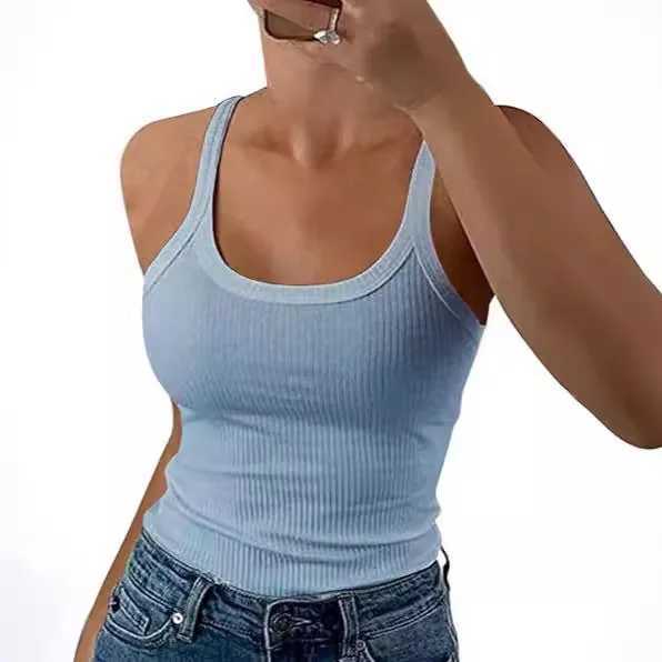 Strap Vest For Women Summer Outerwear Pullover Sling Top Interior Sports Street European And American Style Womens White CamisXJ250212