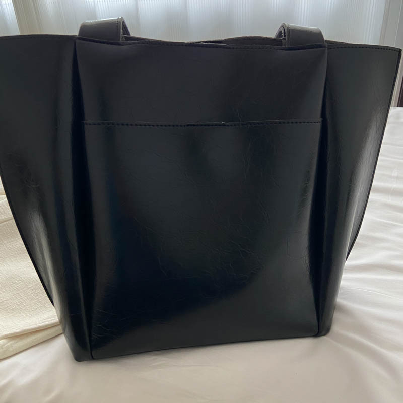 Large Retro PU Leather Shoulder Bag For Women 2024 Y2K Korean Fashion Simple Handbags And Purses Females Solid Color Tote Bags