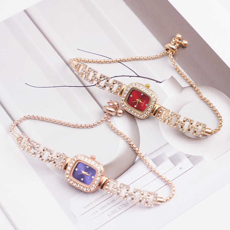 New alloy imitation mechanical watch with more precise needle running time stylish and business oriented dial high-end womens bracelet watch W250212