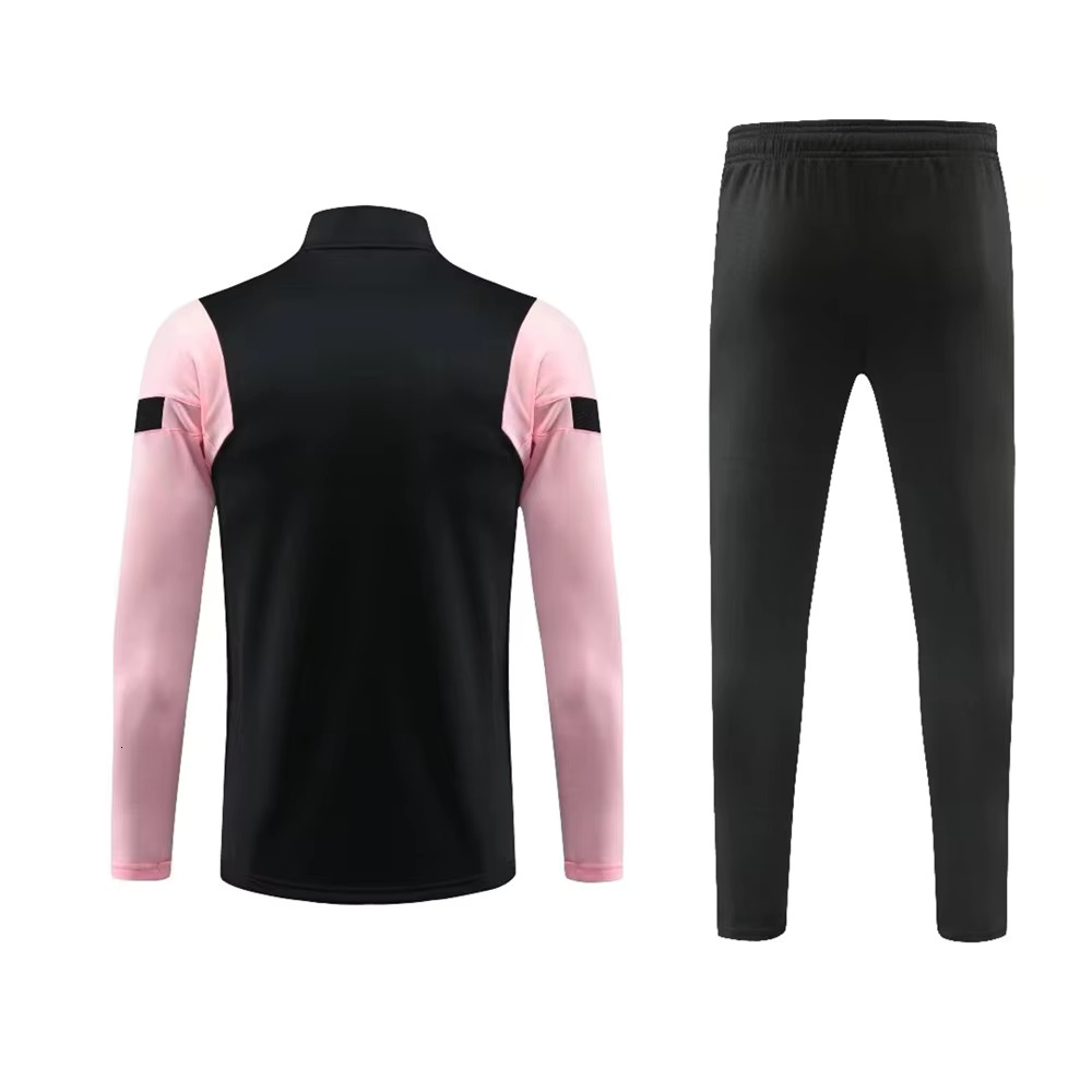 New Men's Sports Set Pian Fans Half Zipper Jacket Training Wear Games Jerseys Soccer Kit Aldult Tops And Trousers Casual Wea
