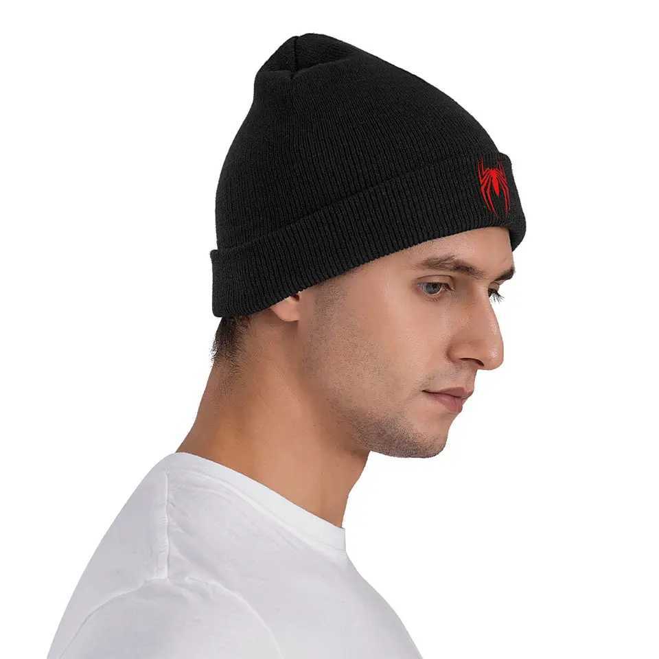 Spider Man Hat Autumn Sklies Beanies Bag Hat Fem Acrylic Sklcap X250212