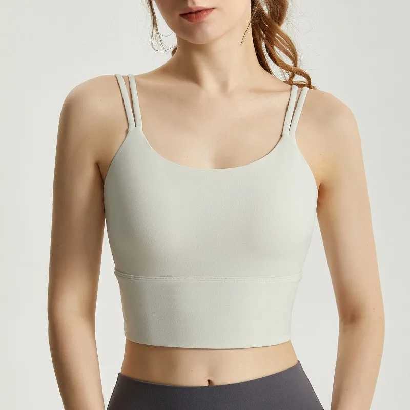 Professional Yoga Camisole Fixed Chest Mat Sports Underwear Womens Shockproof Breathable Beauty Vest Bra Running Top Gym BraXJ250212