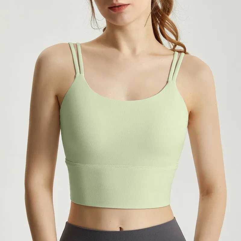 Professional Yoga Camisole Fixed Chest Mat Sports Underwear Womens Shockproof Breathable Beauty Vest Bra Running Top Gym BraXJ250212