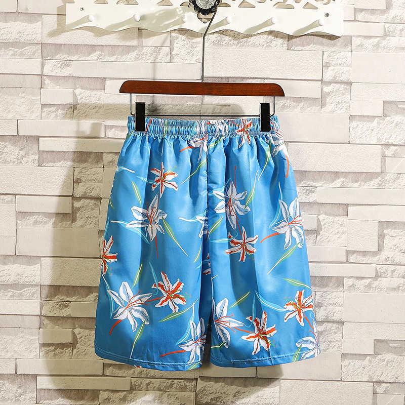 New casual loose beach pants mens five minute quick drying printed thin summer mens shorts W250212