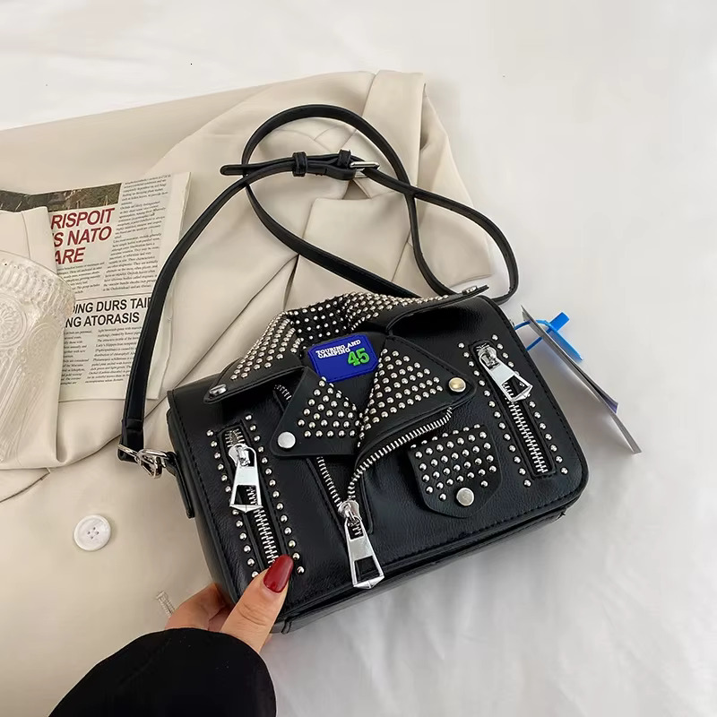 Branded Jackets Bags For Women Fashion Studded Crossbody Personality Purses And Handbag Designer Shoulder Bag Top Backpacks