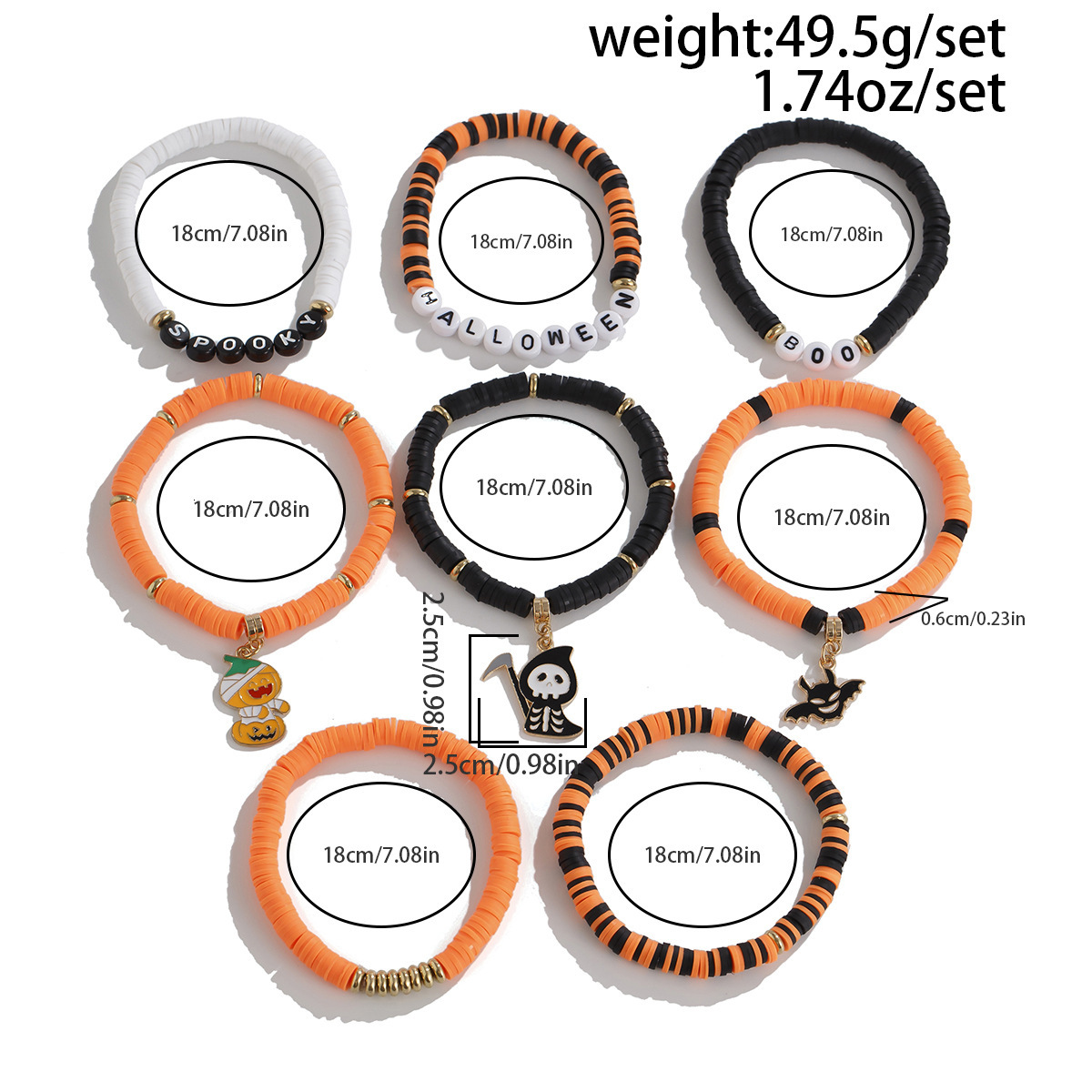 Woman fashion Ceramic Punk Alloy Letter Gothic Style Multi Layer designer Bracelet