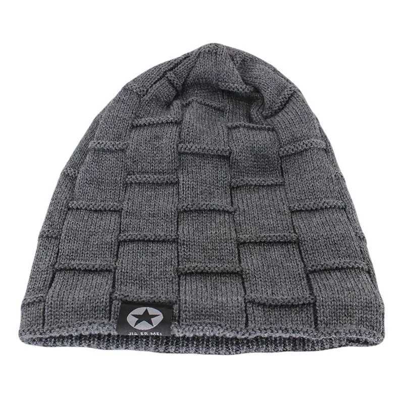 New unisex Beanie hat knitted wool warm winter thick soft elastic mens and fashionable Sklies X250212