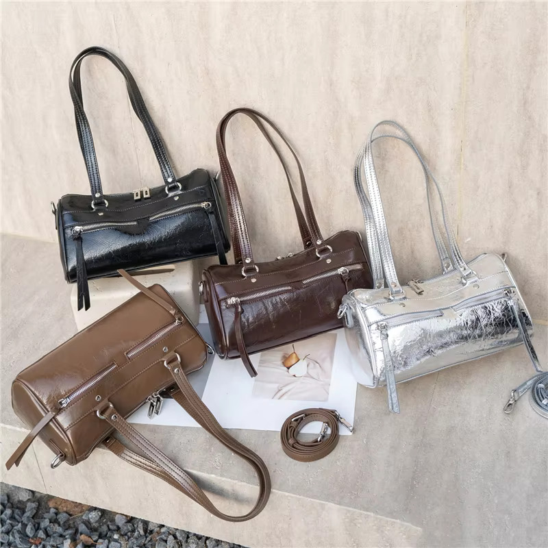 Toptrends Cow Genuine Leather Underarm Shoulder Bags For Women 2025 Korean Style Designer Crossbody Purses Tote Ladies Handbags