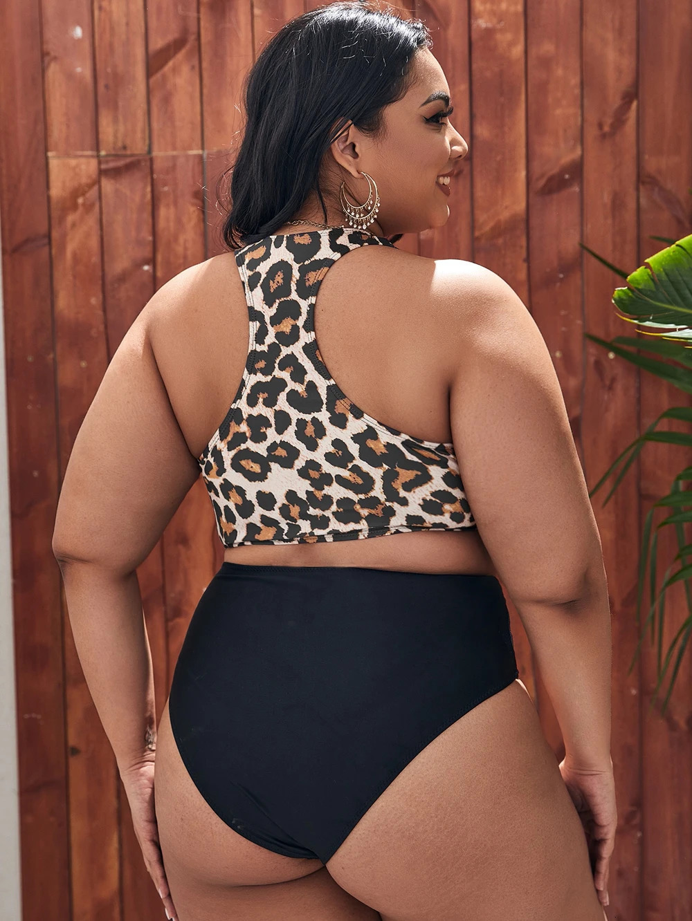 Women Bikinis Set Swimwear Plus Size High Waist Floral Swimsuit Larges Big Plussize Swimming Suits Bathing Beachwear y250211