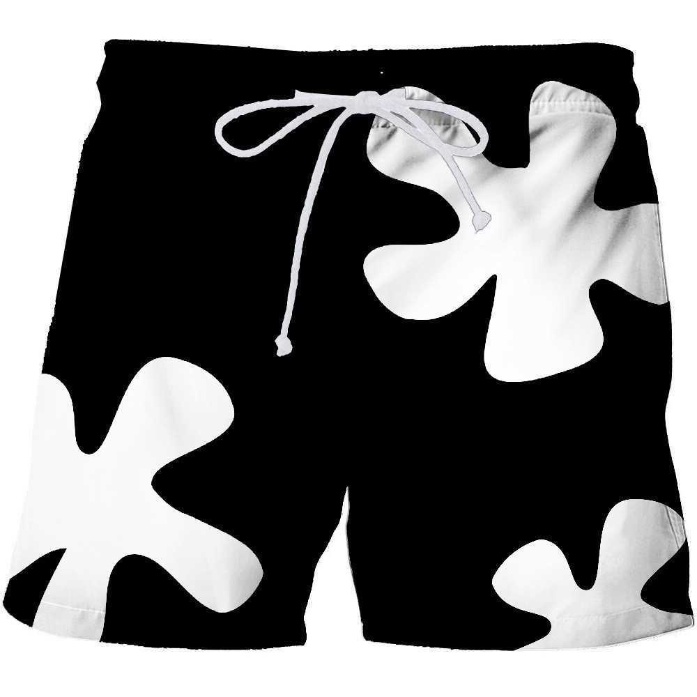 Hot selling quick drying beach shorts cropped shorts swimming trunks 3D printed oversized casual shorts for men W250212