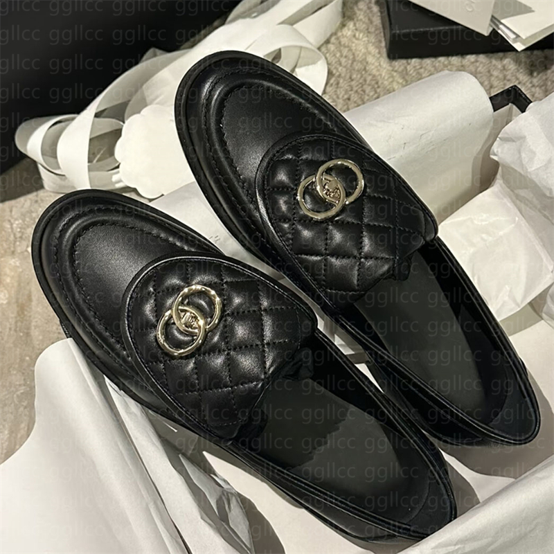 designer Loafers women monolith shiny black leather simplicity luxury matte chunky sneakers classic casual single shoes dress shoe Wedding