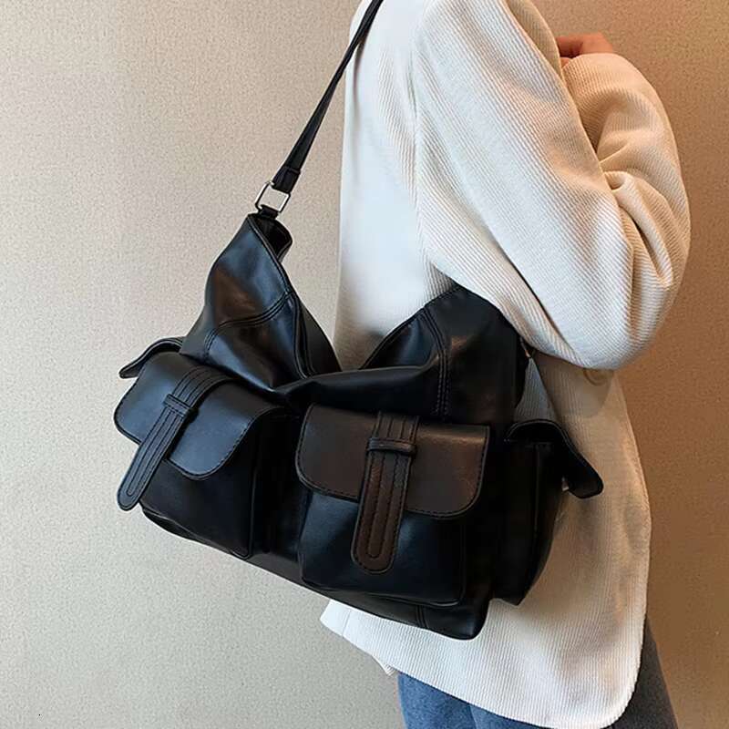Women's Bags Women's shoulder bag new PU texture large capacity crossbody bag trendy niche design armpit bag
