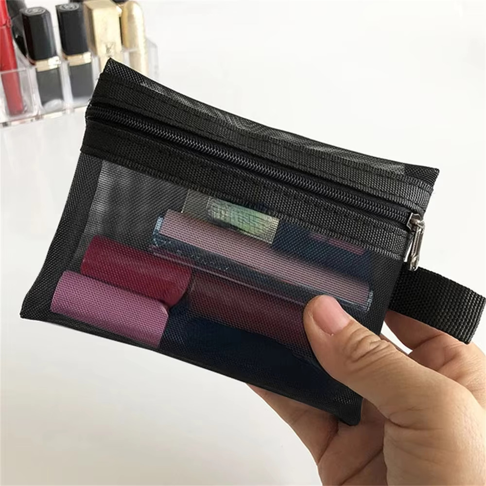 Women Mesh Cosmetic Travel Storage Makeup Bag Organizer Female Make Up Pouch Portable Small Large Toiletry Beauty Case swissmilitary