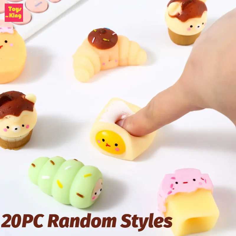 20PC Mochi Toys Blind Box Kaii Squeeze Bread Foodie Soft Glue Favors Str Relief Antistr Kids fidget Toy Birtay GiftsXJ250212