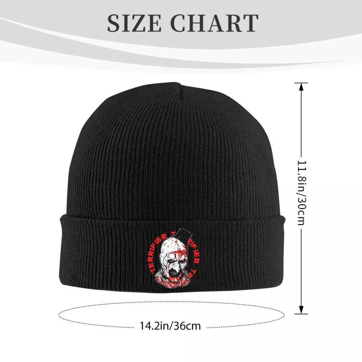 Terrifier Art The Clown Hats Autumn Winter Beanies Warm Horror Movie Caps Unisex Knitted Hat X250212