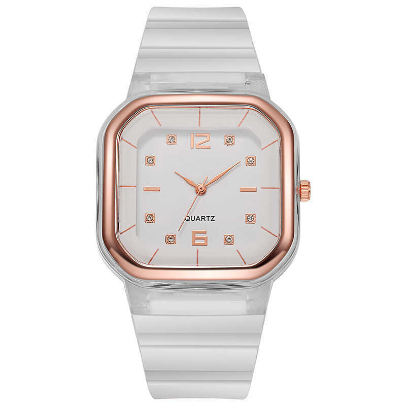 2022 New Jelly Watch for Womens Ins Simple and Fashionable Silicone Small Square Watch for Students Children and Girls Sports Watch W250212
