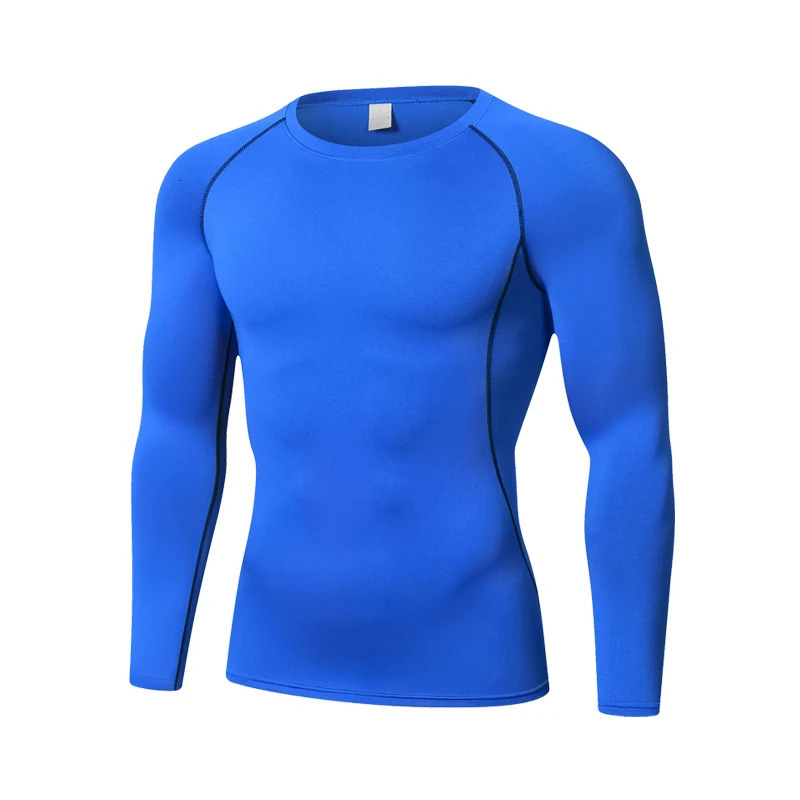 Men Casual Basketball Tops Quick Dry Gym Running T Shirts Long Sleeve Compression Shirts Sport Football T-Shirt Man Streetwear 250210