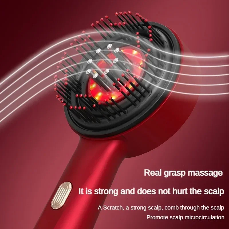 Electric Microcurrent Massage Comb Portable Hair Follicles Comb Scalp Oil Applicator Head Massager Hair Growth Anti Loss Care 250221