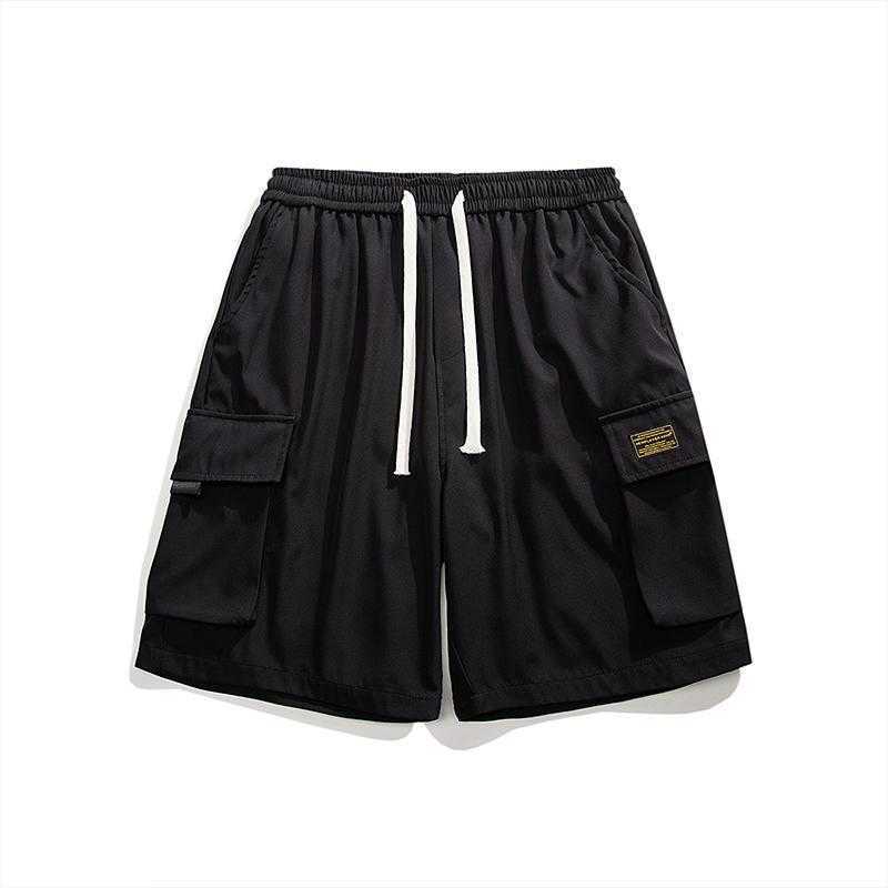 Multi pocket workwear shorts for boys in summer thin American style trendy brand style loose casual and sporty five quarter pants W250212