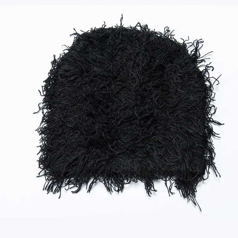 Distressed Beanie Winter Warm Ski Knit Hats For Wen Men Fuzzy Y2k Beanies Street X250212