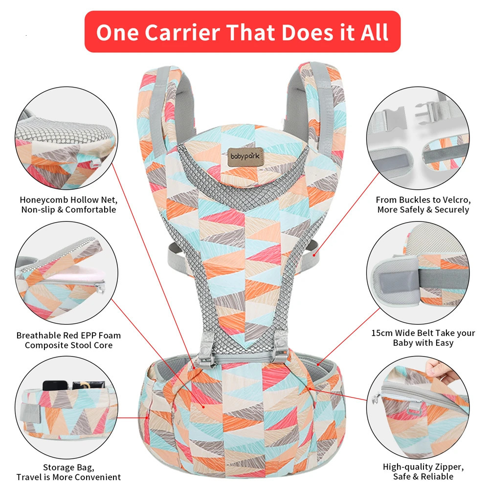 born Baby Hip Seat Bag Shoulder Sling Waist Stool Backets Kids Hiking Hands Free 360 Ergonomic Children Carriage Gear 250211