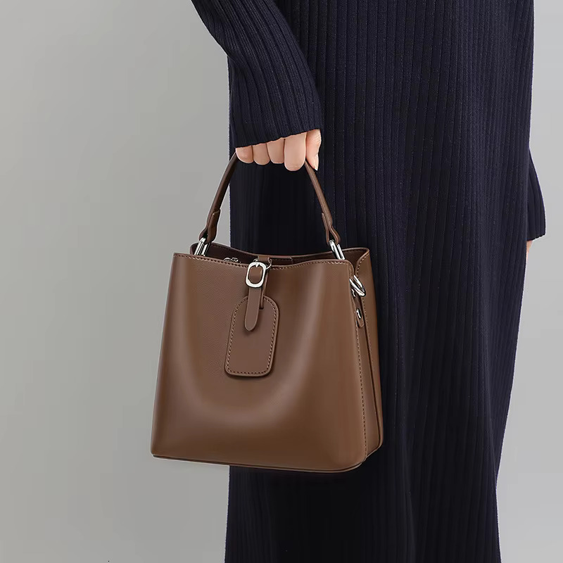 Women 2025 Bucket Crossbody Women's Premium Sense Large Capacity Leather Shoulder Designer Bag