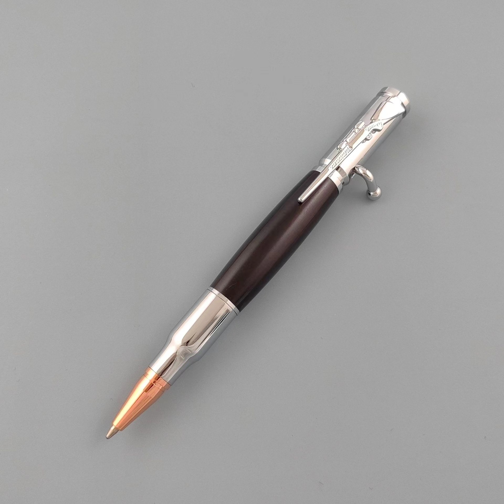 Ballpoint Pens Luxury Bolt Action Metal Wood Ballpoint Pen Black Ink Writing Journaling Notetaking Student Stationery Party Present