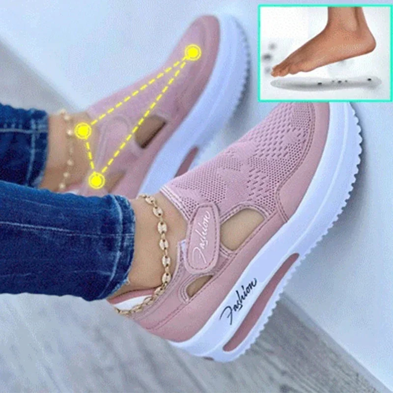 er Red Blue Women Sneakers High Quality Tennis Female Canvas Casual Shoes Ladies Platform Hollow Out Sport Shoes 250208