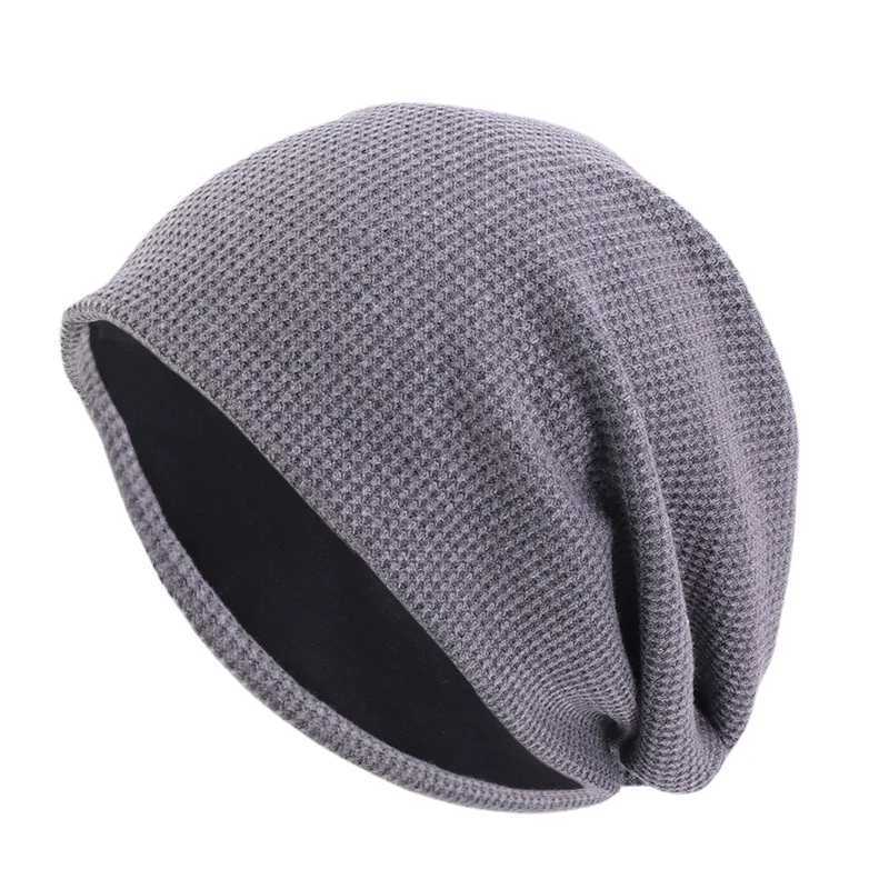 Double Fabric Cotton waffle pattern Autumn Early Winter Sklies Beanies X250212