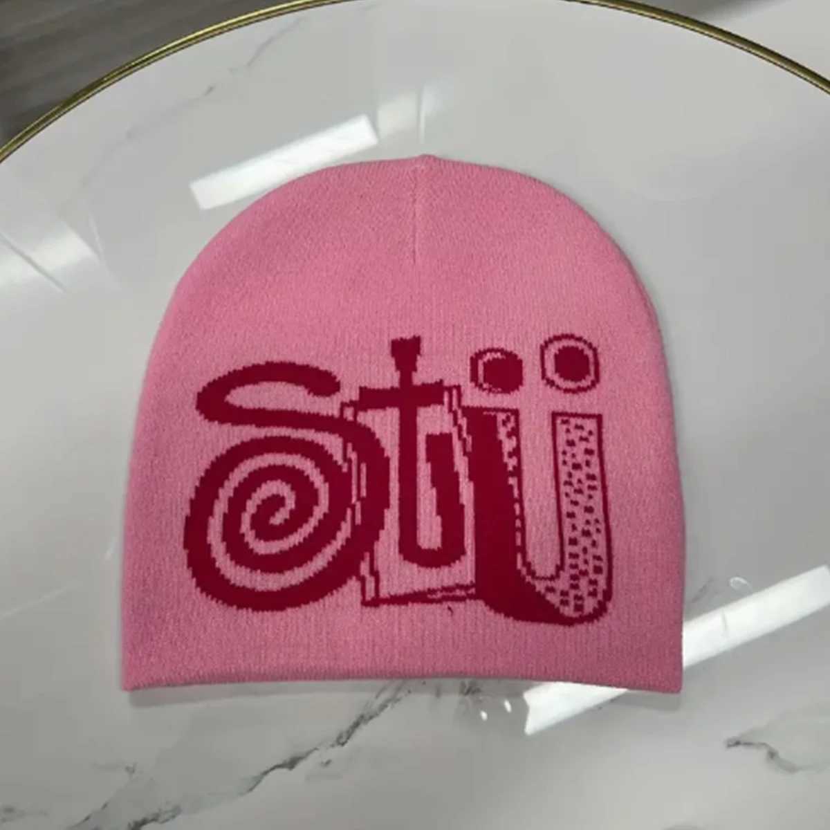 STU Letter Jacquard y2k hipp Knitted Hat Fashionable And Cool Beanie Hat Suitable For Daily Use Ideal for Gifts X250212