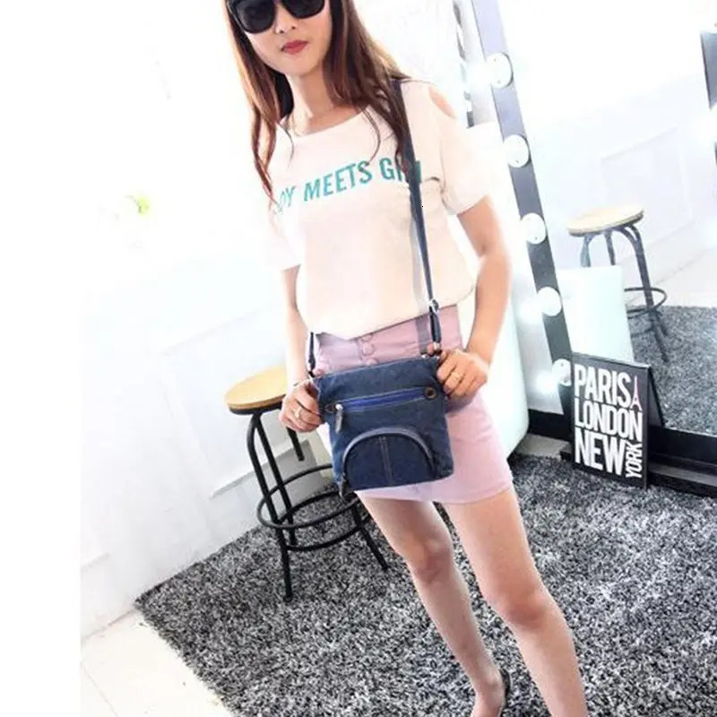 Fashion Small Denim Handbag Women Bag Ladies Handbags Big Purses Jean Denim Tote Shoulder Crossbody Women Messenger Bag 250207