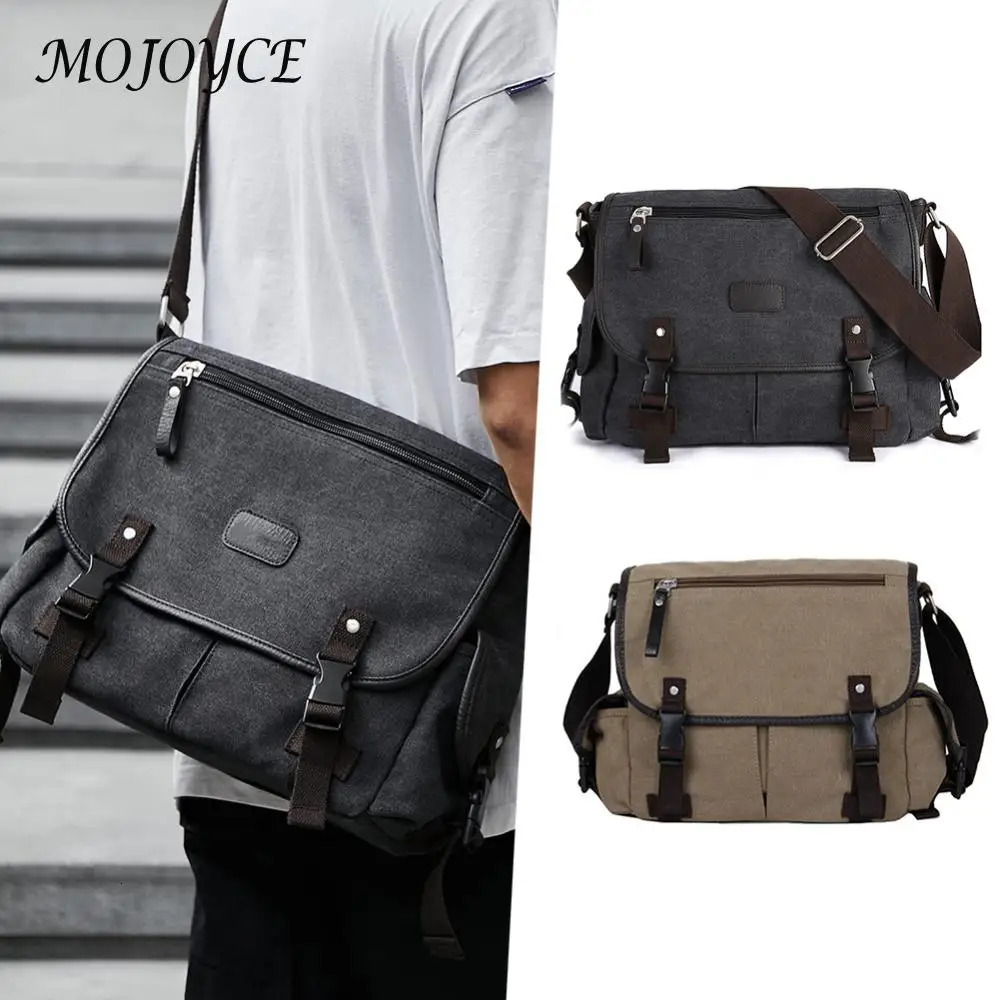Vintage Laptop Shoulder Bag Multi Pockets Satchel Handbags Water Resistant 14 Inch Laptop Pouch Adjustable Strap for School Work 250207