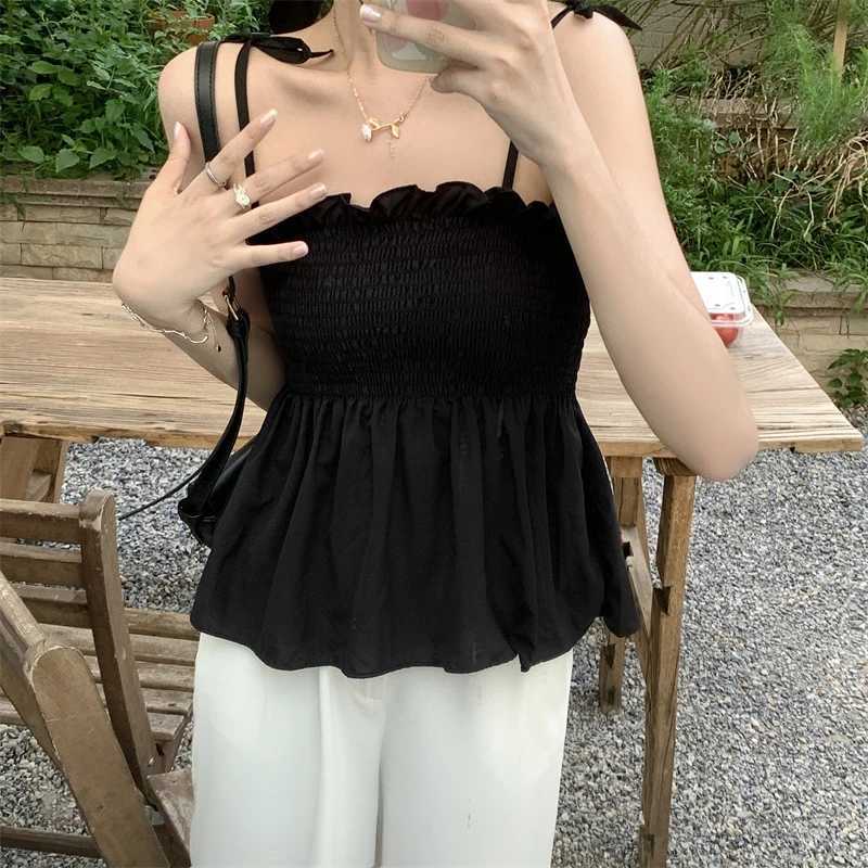 2024 New Solid Color Fashion Women Hotsweet Basics Backless Casual Y2k Camis Sexy Clothes Ele TopXJ250212