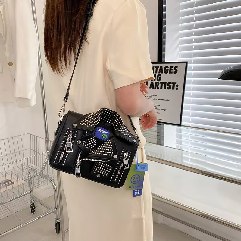 Branded Jackets Bags For Women Fashion Studded Crossbody Personality Purses And Handbag Designer Shoulder Bag Top Backpacks