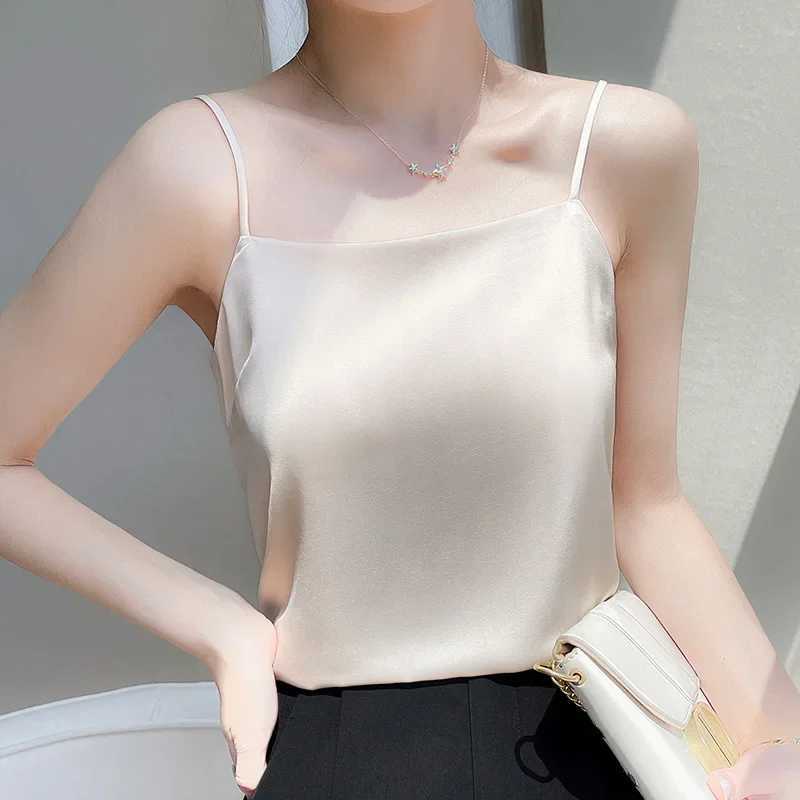 Casual Women Camis Tops Solid Spring Summer Tops Sexy Bottoming Tank Tops Office Lady Top 2024 Fashion Korean Camis Tank TopXJ250212