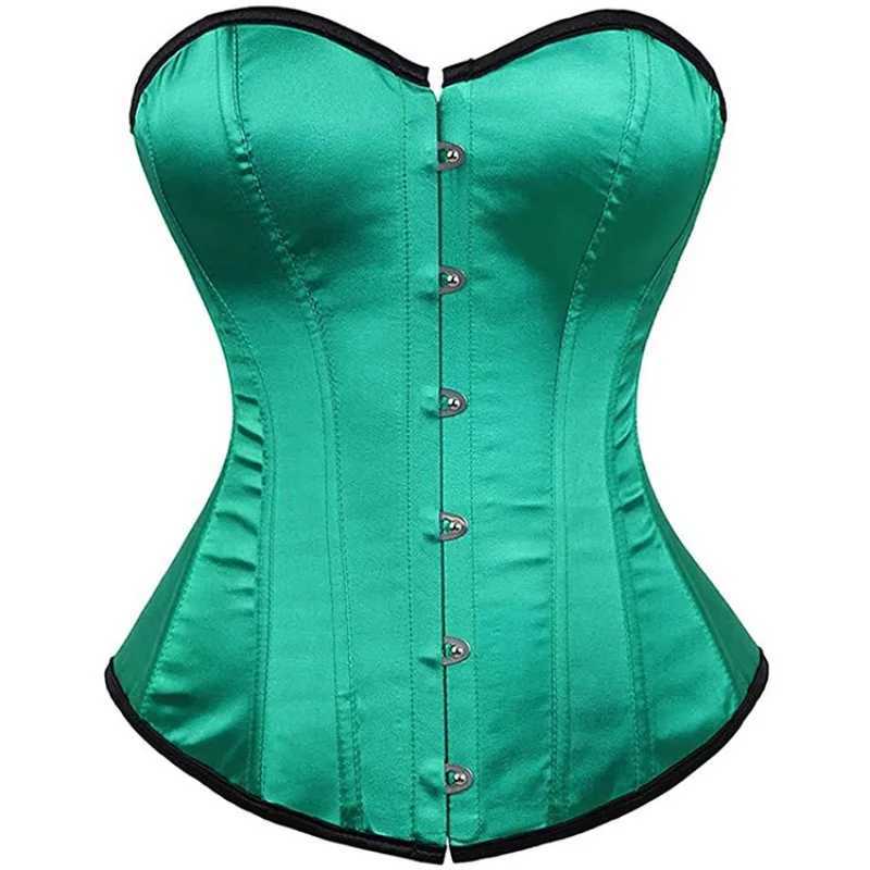 Sexy Satin Body Shaper Underbust Corset Women Steampunk Bustier Top Lingerie Gothic Waist Trainer Shapewear Underwear ClothesXJ250212