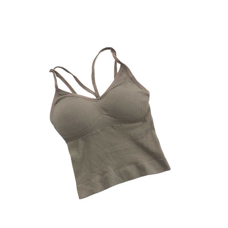 Women Cotton Lingerie Push Up Bra Sexy V Neck Tube Top Fashion Solid Color Underwear Fe Soft Brassreie With Chest PadXJ250212