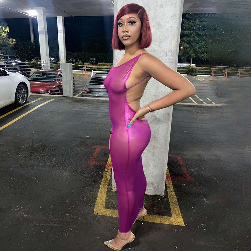 French hot selg summer sexy backless suspender colorful dress women's fashion wholesale 2025 new temperament chic elegant clothing