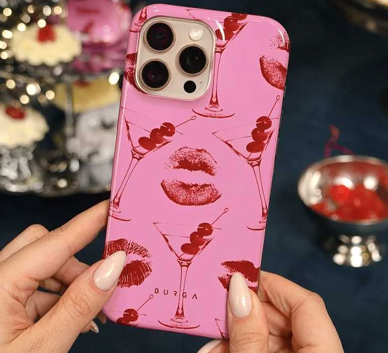 BURGA Sexy Lipstick Print Phone Case for iPhone 16 15 14 13 12 11 Pro Max X XS XR XSMax 7 8 Plus Glossy Film Hard PC Cover Z250211