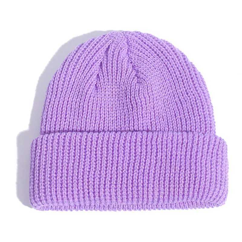 New Beanie Knitted Hat Sklcap Clerk Solid Winter Warm Soft Bag Melon Hat Sklies Beanies Elastic Hip Hop Hat Casual Hat X250212