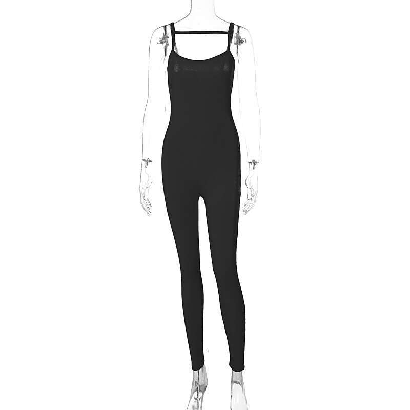 European American summer fashion solid color slim fit and slimming camisole jumpsuit women's manufacturer wholesale 2025 new style temperament ch