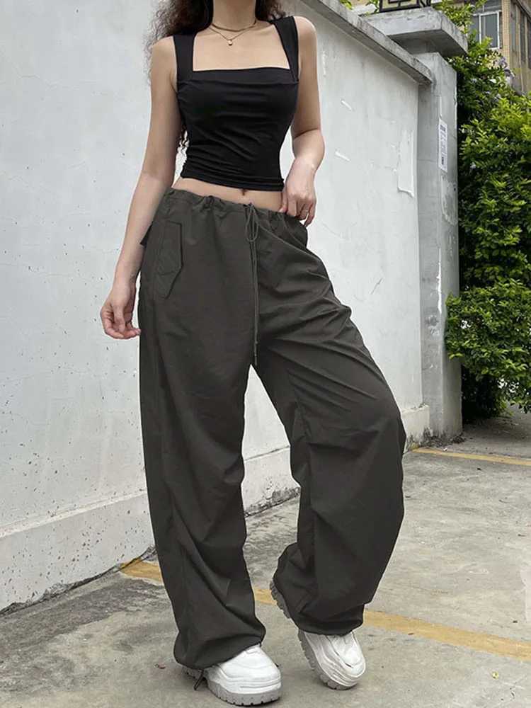 Folds Tanks for Women Solid Ele Slim Sexy Harajuku Minimalist High Street Y2k Clothes Crop Tops DesignXJ250212