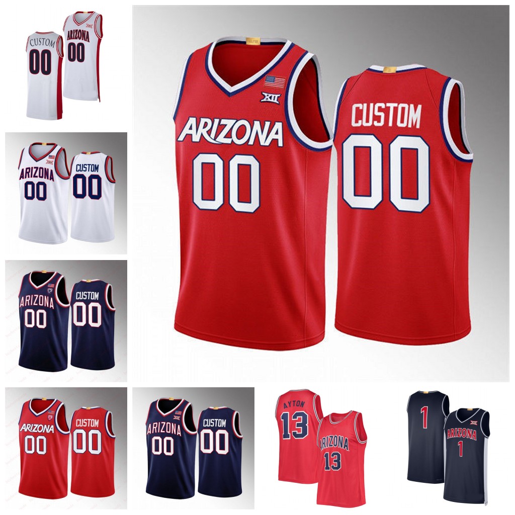 Pelle Larsson Caleb Love 2024 XII Arizona Basketball Jersey Henri Veesaar Grant Weitman Custom Stitched Trey Townsend Arizona Wildcats Jerseys